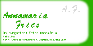 annamaria frics business card